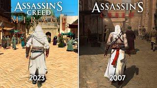 Assassins Creed Mirage vs Assassins Creed 1 - Physics and Details Comparison