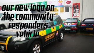 Our new logo on community responders vehicle