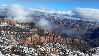Zion Helicopter Tour An Aerial View Video of Zion National Park area Springdale Utah - March 2023