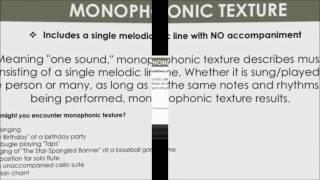 Monophonic and Polyphonic Music Examples