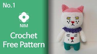 No.1 Amigurumi cat doll crochet free pattern
