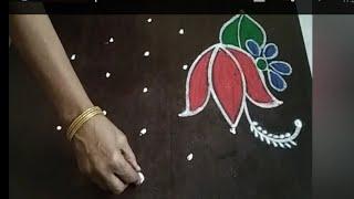 DDM Rangoli and artcolourful rangolibeautiful flowers design