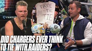 Pat McAfee Asks Brandon Staley If He Thought Of Tying In Raiders Game
