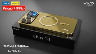 Vivo T4 5G first look7000mAh batteryDimensity 9200100MP camera and full Specifications