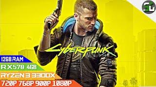 Cyberpunk 2077 rx 570 4gb 720p768p900p1080p