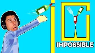 I Beat An IMPOSSIBLE BOTTLE FLIP  Happy Wheels