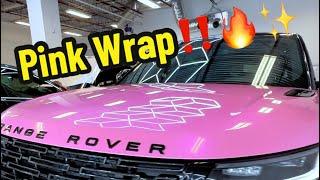 Pink Limited vinyl wrap on 2024 Range Rover 