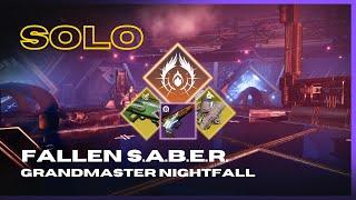Chain Ignition Solar Warlock - Solo Grandmaster Nightfall Fallen SABER - Destiny 2