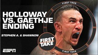 Stephen A. Smith & Shannon Sharpe LOVED the Max Holloway vs. Justin Gaethje ending  First Take