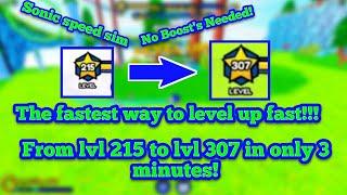 THE FASTEST WAY TO LEVEL UP IN SONIC SPEED SIMULATOR  Roblox