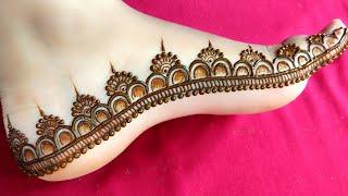 Easy stylish feet  mehndi design  Leg mehndi design  mehndi design  mehndi ka design  Mehndi.