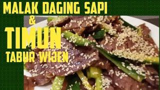 Mala daging sapi dan timun tabur wijen