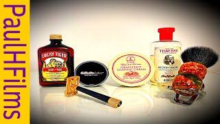 Schick Krono DE Razor 1966  T.O.B.S. Grapefruit Shaving Cream  Lucky Tiger Aftershave Tonic