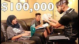 Giving My Family $100000 To Drop Out Of School *social experiment*