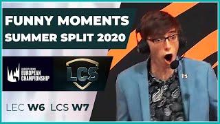 Funny Moments - LEC week 6 & LCS week 7 - Summer Split 2020