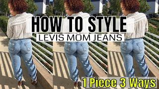 Mom Jeans Outfits  How To Style Levi Mom Jeans for Curvy Girls  Vintage Levi 550s