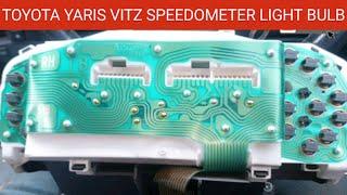 Toyota Yaris Vitz Speedometer Light Bulb Replacement. Toyota Yaris Vitz Engine Management Light. EML