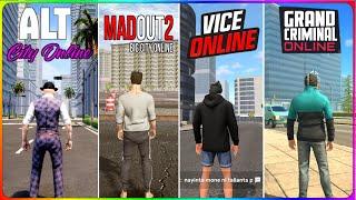 MadOut2 Big City Online vs Grand Criminal Online vs Vice Online vs Alt City Online  Comparison 