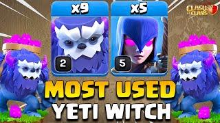 Most Used  TH12 Yeti Witch War Attack Strategy in Clash of Clans