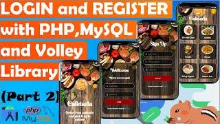 login and register with php MySQL and volley library in android studio 2023 part 2