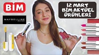 12 MART BİM AKTÜEL ÜRÜNLERİNİ DENEDİM  Maybelline Color Sensational Rujlar ve Colossal Maskara 