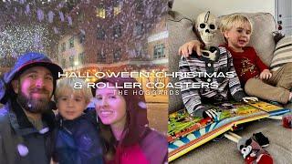 Halloween Christmas Decorating & Levis First Roller Coaster  The Hoggards  Travel VLOG