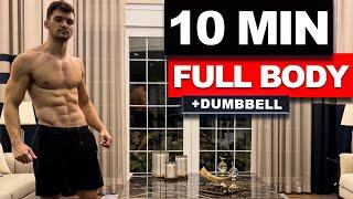10 Min Full Body Workout  Burn Fat While Building Muscle Dumbbell  velikaans