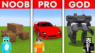 Minecraft NOOB vs PRO vs GOD ROULETTE OF CARS Challenge