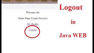 Logout in java web using java servlet