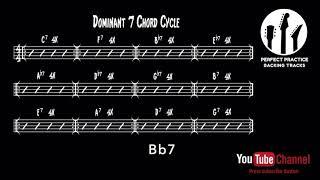 Dominant 7 Chords in all 12 Keys  Cycle of Fourths Jazz Swing Backing Track