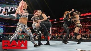 Becky Lynch and Ronda Rousey brawl with The Riott Squad after Raw Raw Exclusive Feb. 11 2019