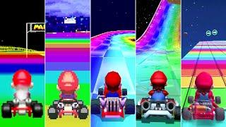 Evolution of Rainbow Road in Mario Kart 1992-2019