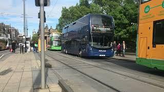 Service 100 Lothian Buses  Airlink from St. Andrews Sq to Edinburgh Airport Timelapse.