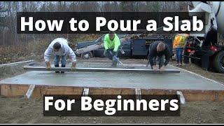 How To Pour A Concrete Slab for A Tiny House 16 x 24 Beginners DIY