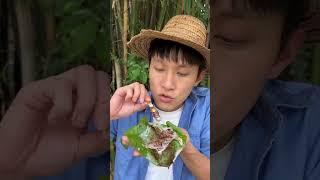 Ice Cream Baked On Stone  Chinese Mountain Forest Life And Food #MoTiktok #Fyp