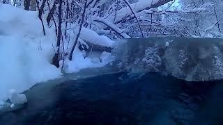 Under a freezing Alaska creek