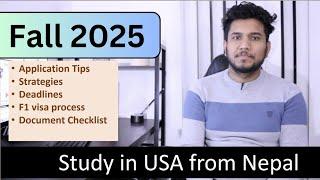 Study in USA Fall 2024 From Nepal to the USA Application - Tips Deadlines and Document Essentials