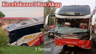 Tiga Bus Kecelakaan  Bus Primajasa Bus Harapan Jaya Bus Mira  Tol Cikampek - Wiradesa - Sragen