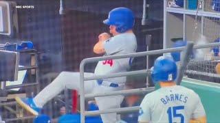 Dodgers bat boy saves Shohei Ohtani from foul ball with incredible catch