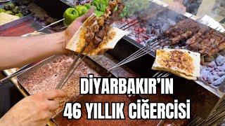 DİYARBAKIRIN 46 YILLIK CİĞERCİSİ HÜSNÜ USTA  DİYARBAKIR SOKAK LEZZETLERİ