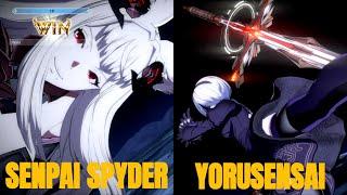 GBVSR High Level Gameplay Senpai Spyder Metera VS YoruSensai 2B