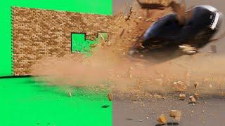 Shocking Car Crash green screen effects  green screen Car Crash into wall