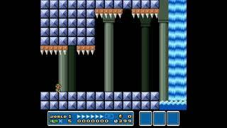 SMB3 for Super Mario All-Stars Custom Level #527 - Waterfall Castle 2