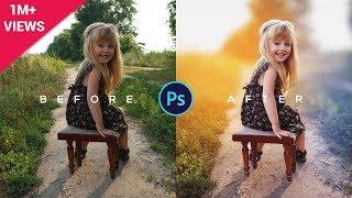 Photoshop Tutorial  How to Edit Outdoor Portrait   Blur & Color Background 