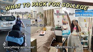 HOSTEL PACKING ESSENTIALS everything you need to bring to college hostel ️