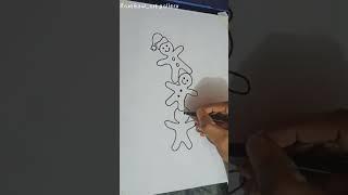 cute christmas drawings easy step by step #shorts #youtubeshorts #drawing #christmas #easydrawing