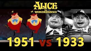 Side-By-Side comparison Alice in Wonderland 1933 vs Alice in Wonderland 1951