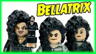 LEGO Harry Potter Bellatrix Lestrange Minifigure Comparison Collection