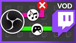 How to SEPARATE AUDIO for Twitch VOD with OBS studio NO Voicemeeter