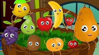 Ten Little Fruits Jumping On The Bed  Fruits Song  Learn Fruits  Nursery Rhymes Song For Children